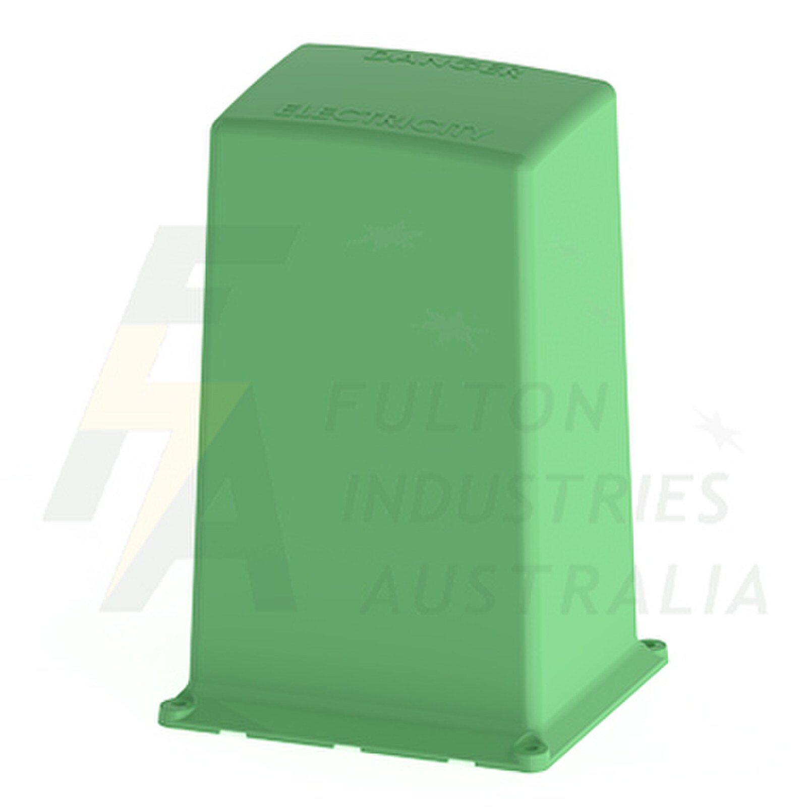 PPB2TG tall green vented poly pillar. Green electrical pillar box.